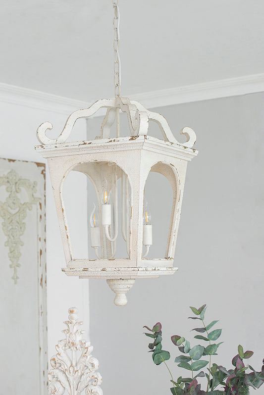 4 - Light Wood Chandelier, Hanging Light Fixture with Adjustable Chain for Kitchen Dining Room Foyer Entryway, Bulb Not Included